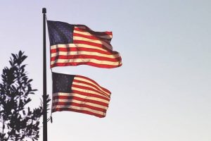 New and Old American Flags